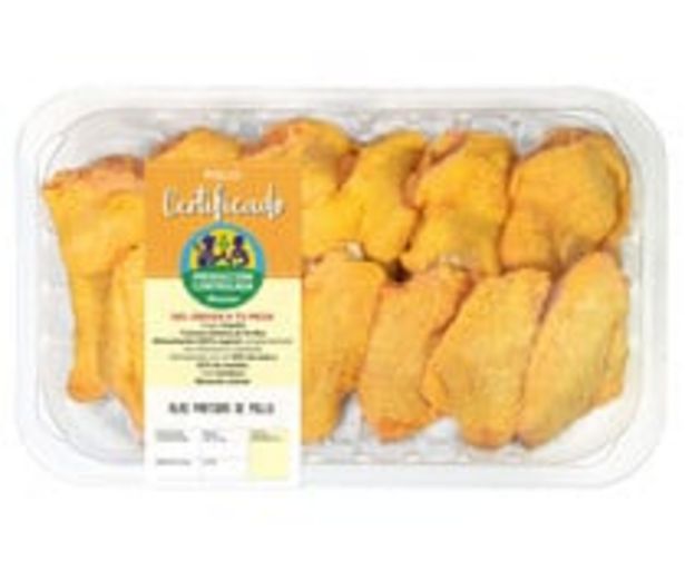 Oferta de Bandeja de alas de pollo partidas ALCAMPO PRODUCCIÓN CONTROLADA por 2,99€