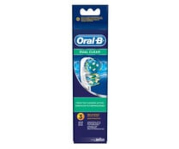 Oferta de Pack de 3 recambios de cepillo dental eléctrico ORAL-B Dual Clean EB417. por 15,9€