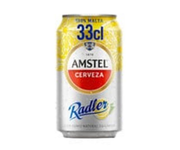 Oferta de Cerveza con zumo natural de limón AMSTEL RADLER lata de 33 cl. por 0,64€