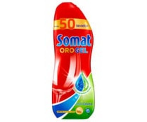 Oferta de Detergente lavavajillas en gel para máquinas desengrasante SOMAT hasta 50 lav. por 8,68€