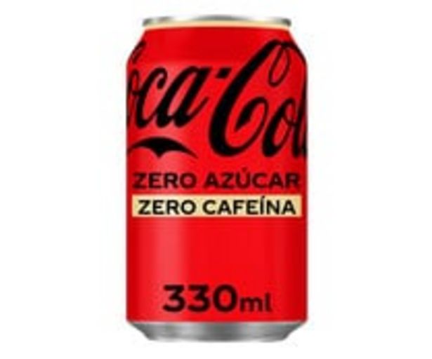 Oferta de Refresco  de cola Zero sin azúcar y sin cafeína COCA COLA lata de 33 cl. por 0,75€