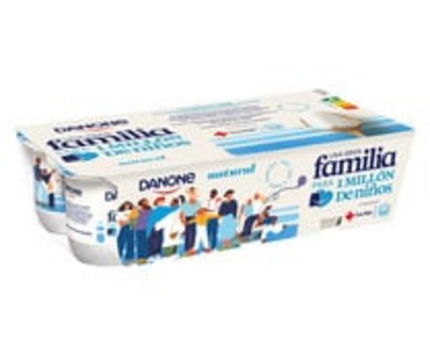 Oferta de Yogur  natural elaborado con fermentos naturales DANONE 8 x 120 g. por 2,13€