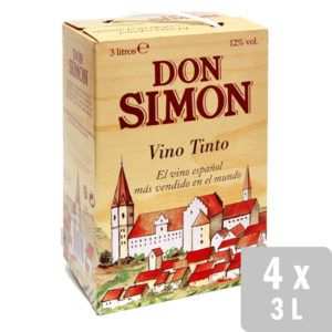 Oferta de Vino Tinto Selección Bag in Box 4 uds. x 3L por 20€ en Don Simón