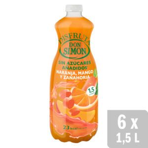 Oferta de Néctar Naranja Mango Zanahoria Disfruta Néctar sin Azúcar 6 uds. x 1.5L por 12€ en Don Simón