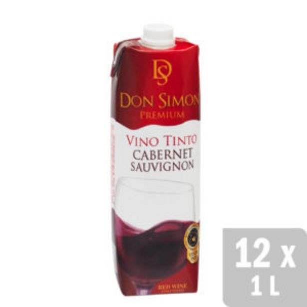 Oferta de Vino Tinto Premium Cabernet Sauvignon  12 uds. x 1L por 21,6€