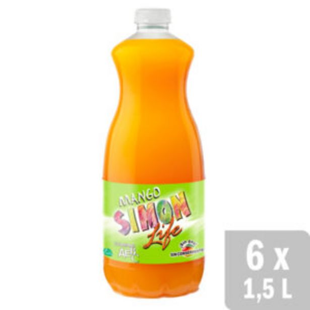 Oferta de Simon Life Mango Refrigerado 6 uds. x 1.5L por 9€
