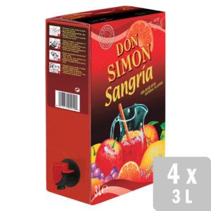 Oferta de Sangría La más vendida Bag in Box 4 uds. x 3L por 22€ en Don Simón