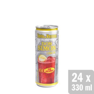 Oferta de Tinto de Verano Sin Alcohol Con limón 24 uds. x 330ml por 16€ en Don Simón