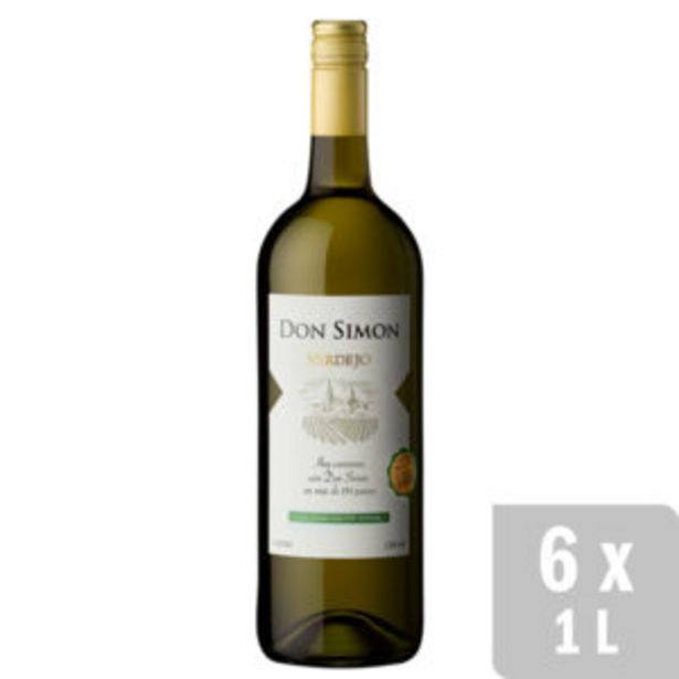 Oferta de Vino Blanco Verdejo Don Simon 6 uds. x 1L por 10,8€