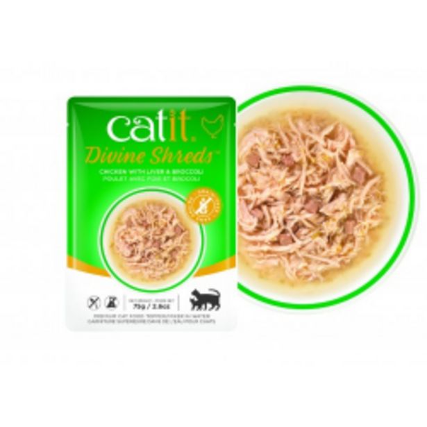 Oferta de Catit Divine Shreds Pollo con Higado & Brocoli Comida húmeda para gatos por 31,56€
