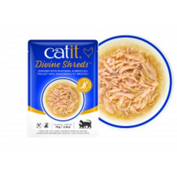 Oferta de Catit Divine Shreds Pollo con Caballa & Brocoli Comida húmeda para gatos por 31,56€