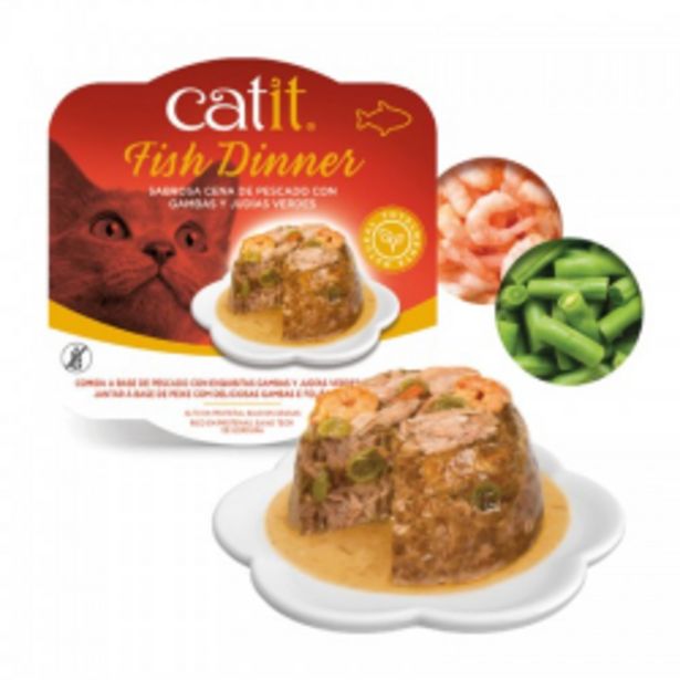 Oferta de Catit Dinner Pescado con Camarones & Judías verdes Comida húmeda para gatos por 15,89€