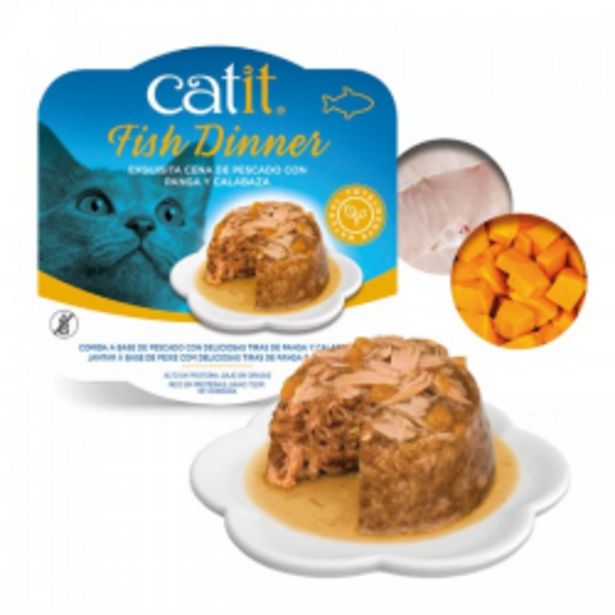 Oferta de Catit Dinner Pescado blanco & Calabaza Comida húmeda para gatos por 15,89€
