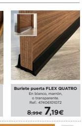 Oferta de Burlete puerta FLEX QUATRO  En blanco, marron  o transparente Ref: 47406101072  8.997,19€  por 