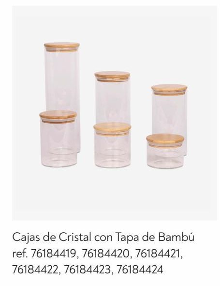 Oferta de Cajas Glass Bambu/Vidrio por 