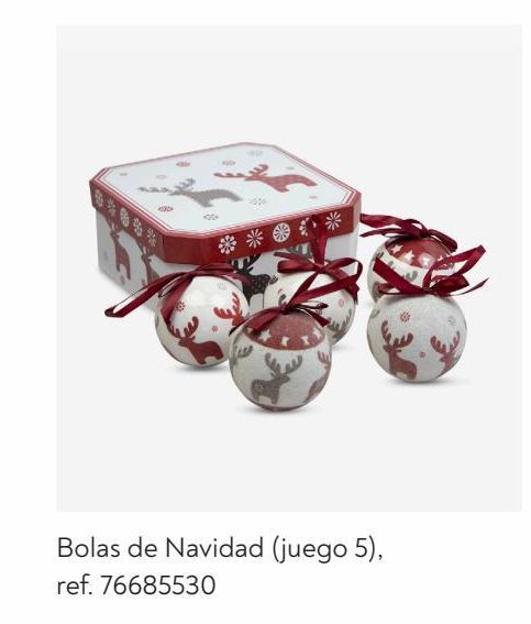 Oferta de Bolas de navidad ciervo (conjunto 5) Retro Christmas por 7,99€