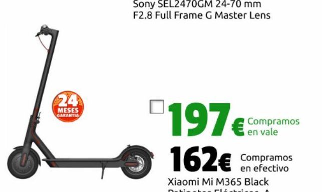 Oferta de Patinete eléctrico Xiaomi por 162€