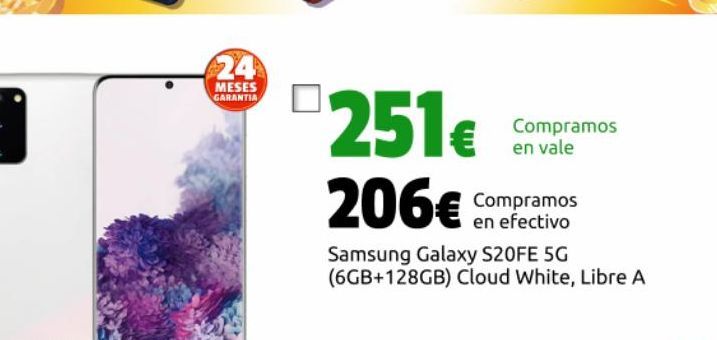 Oferta de Teléfono móvil Samsung por 206€