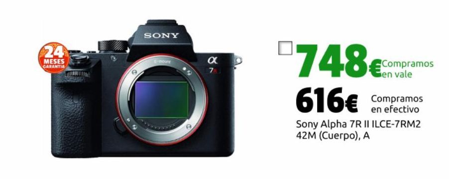Oferta de Cámara de fotos Sony por 616€
