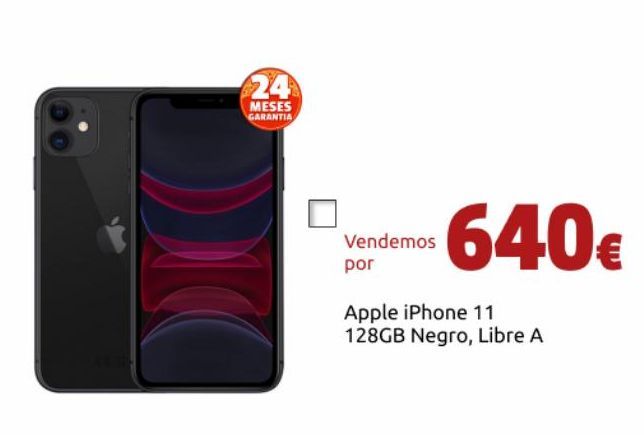 Oferta de IPhone 11 Apple por 640€