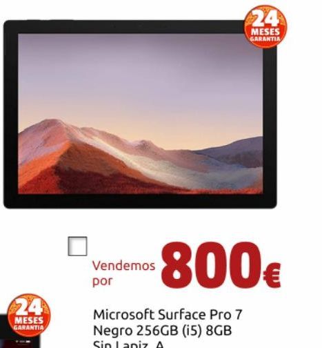 Oferta de Tablet Microsoft por 800€