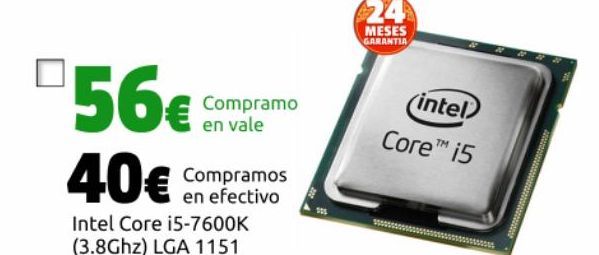 Oferta de Procesador Intel por 40€