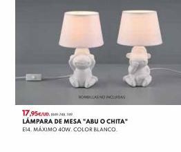 Oferta de Lámpara de mesa Blanco por 17,95€