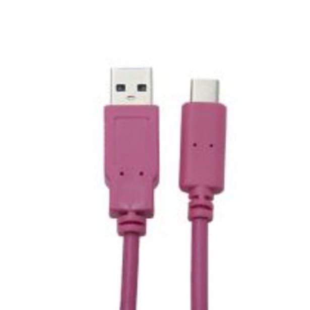 Oferta de Cable de carga y sincronización universal APM 1 metro USB-C rosa por 2,97€