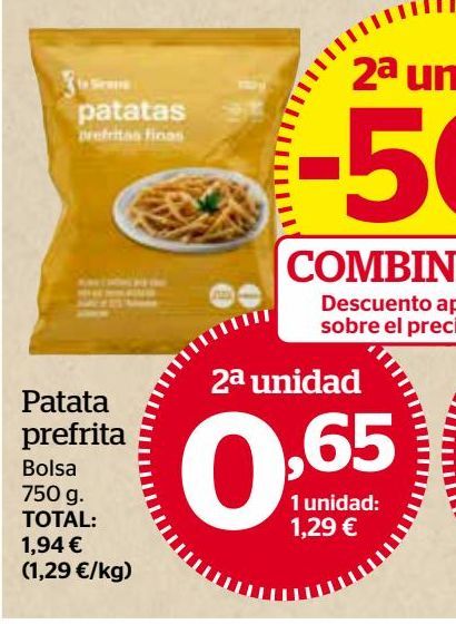 Oferta de Patatas fritas por 0,65€
