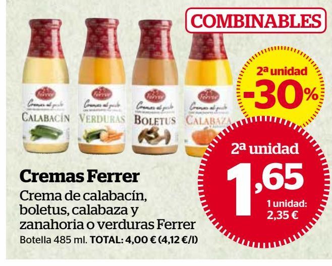 Oferta de Cremas vegetales Ferrer por 1,65€