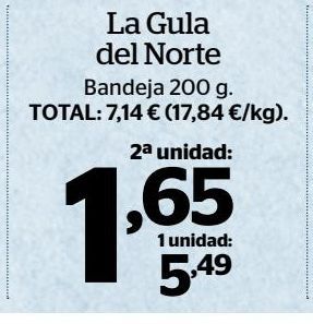 Oferta de Gulas La Gula del Norte por 1,65€