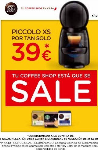 Oferta de Cafeteras Dolce Gusto por 39€