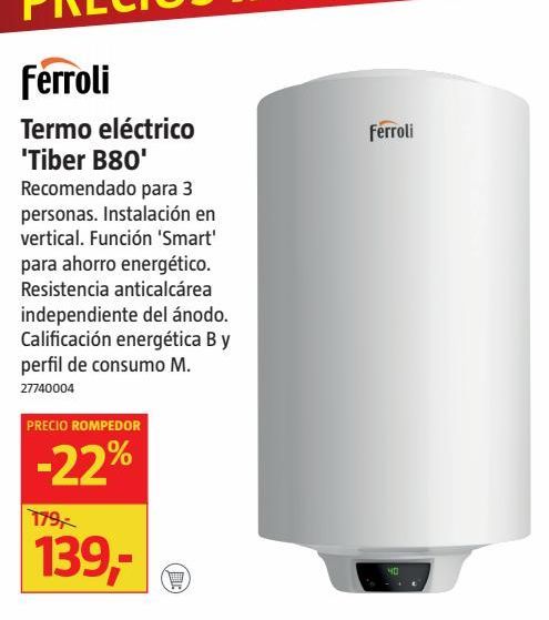 Oferta de Termo eléctrico Ferroli por 139€