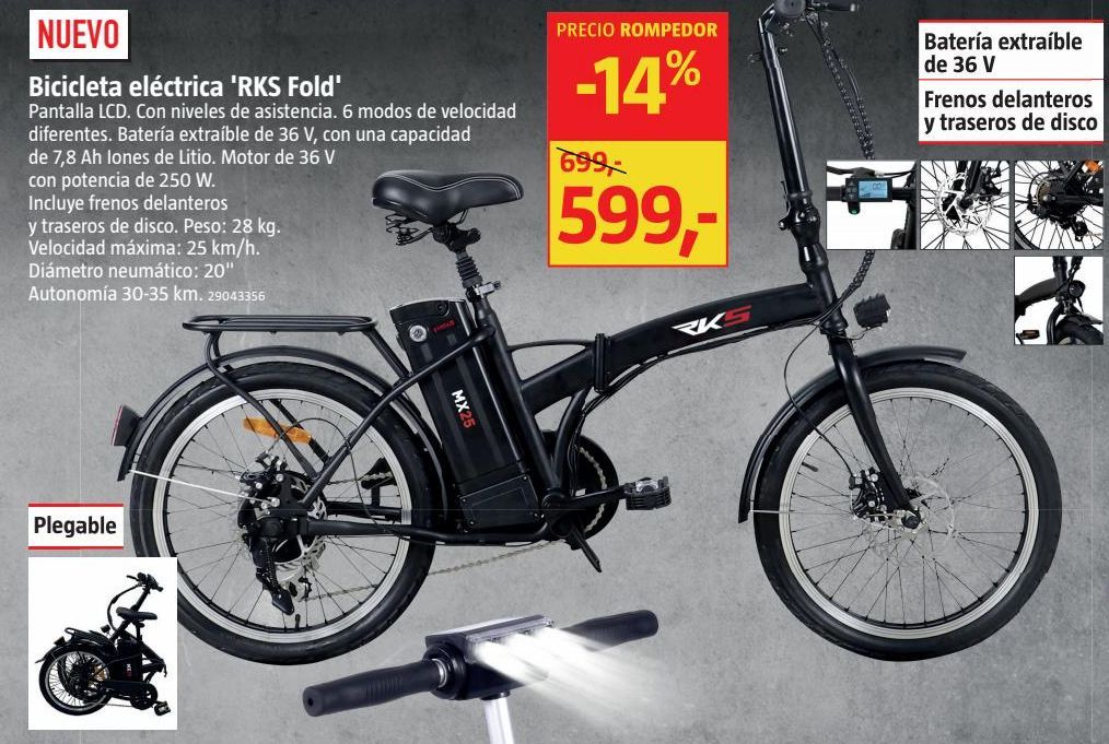 Oferta de Bicicleta eléctrica por 599€