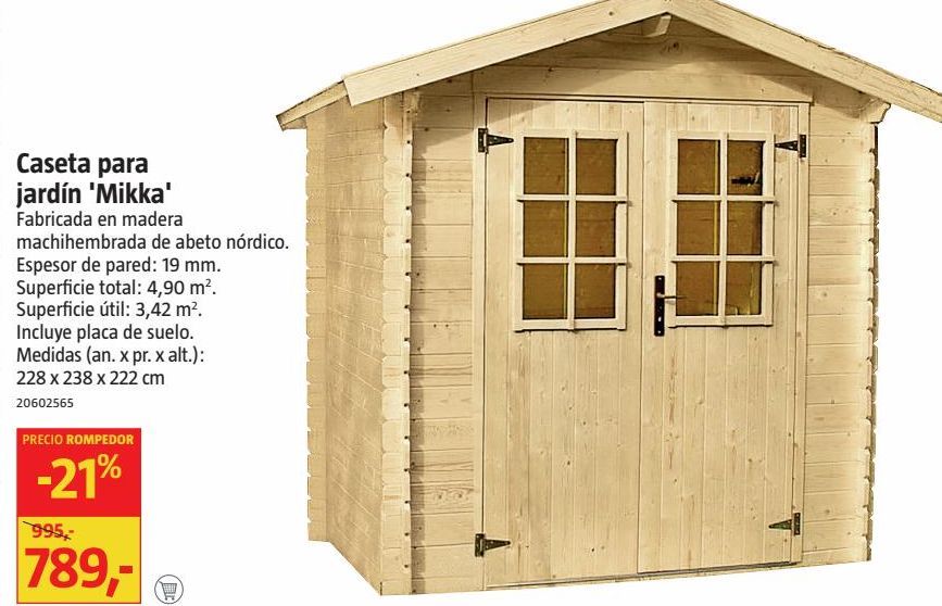 Oferta de Caseta de madera por 789€