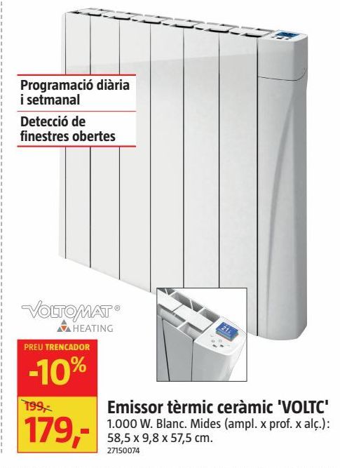 Oferta de Emisor térmico cerámico por 179€