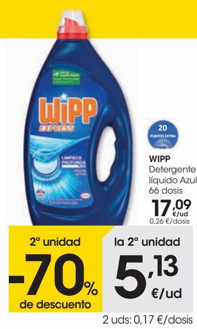 Oferta de WIPP Detergente líquido Azul por 17,09€