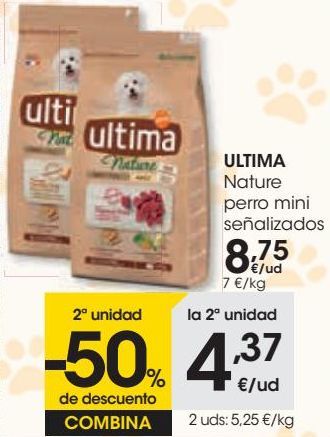 Oferta de ULTIMA Nature perro mini señalizados  por 8,75€