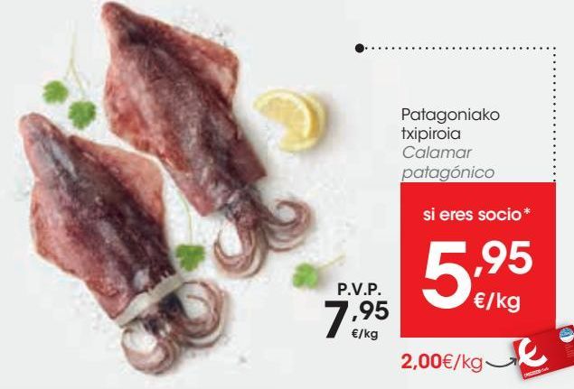 Oferta de Calamar patagónico por 7,95€