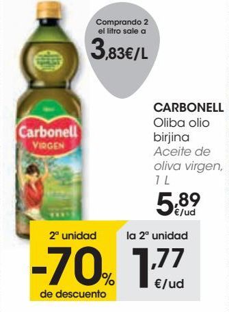 Oferta de CARBONELL Aceite de oliva virgen  por 5,89€