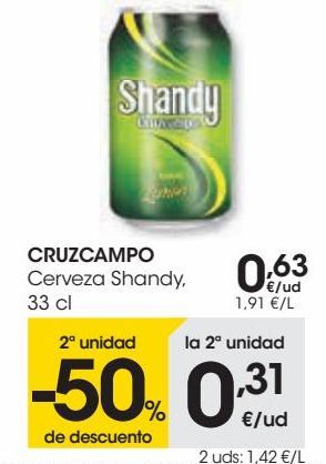Oferta de CRUZCAMPO Cerveza Shandy  por 0,63€