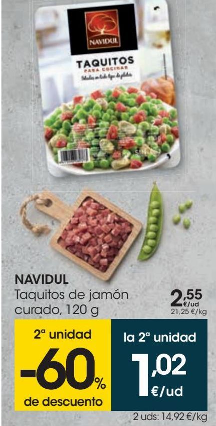 Oferta de NAVIDUL Taquitos de jamón curado  por 2,55€