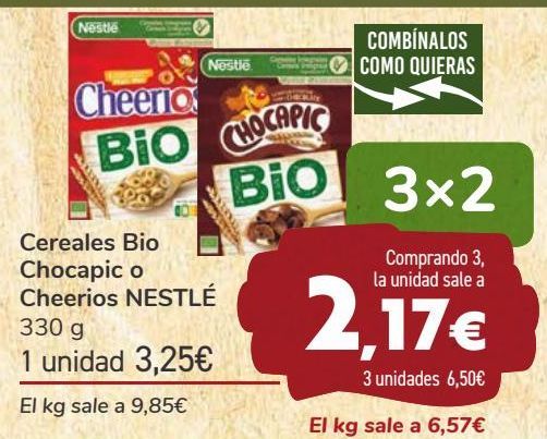 Oferta de Cereales Bio Chocapic o Cheerios NESTLÉ por 3,25€