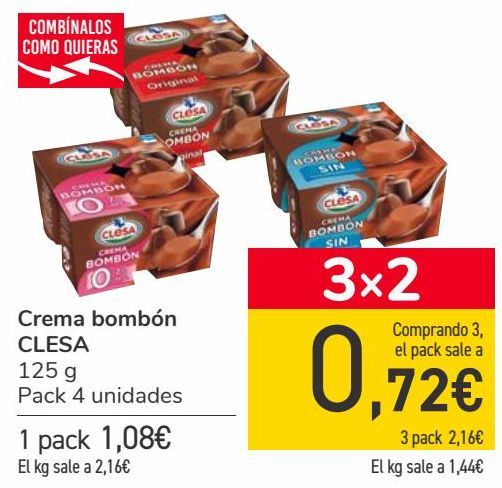Oferta de Crema bombón CLESA por 1,08€