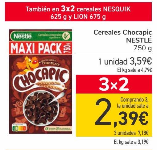 Oferta de Cereales Chocapic NESTLÉ por 3,59€