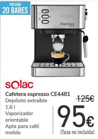 Oferta de Solac Cafetera espresso CE4481  por 95€