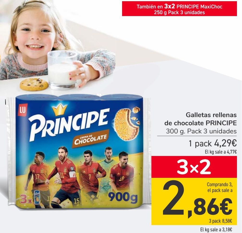 Oferta de Galletas rellenas de chocolate PRINCIPE  por 4,29€