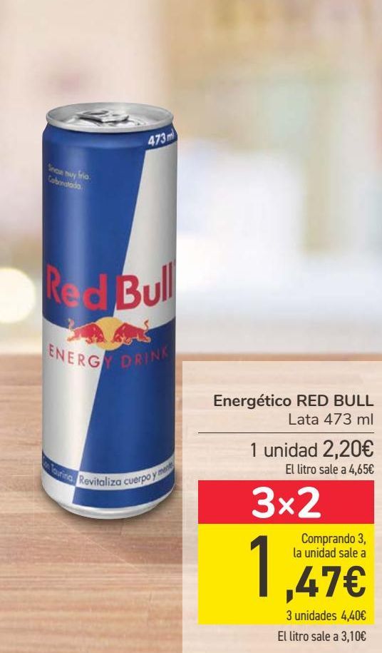 Oferta de Energético RED BULL  por 2,2€