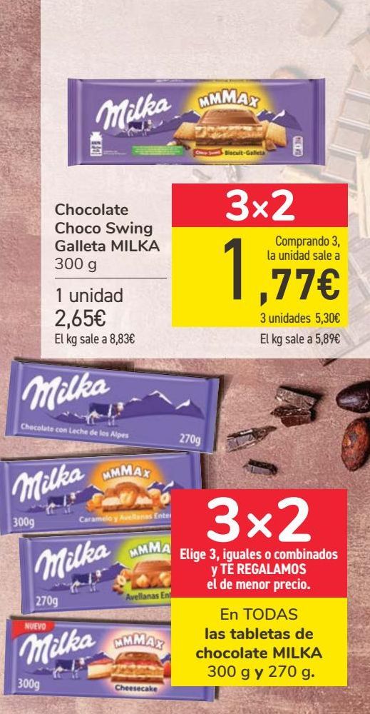 Oferta de En TODAS las tabletas de chocolate MILKA por 