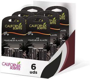 Oferta de Ambientador De Coche De Palitos Pack 6 Hielo California Scents por 21€ en Aurgi